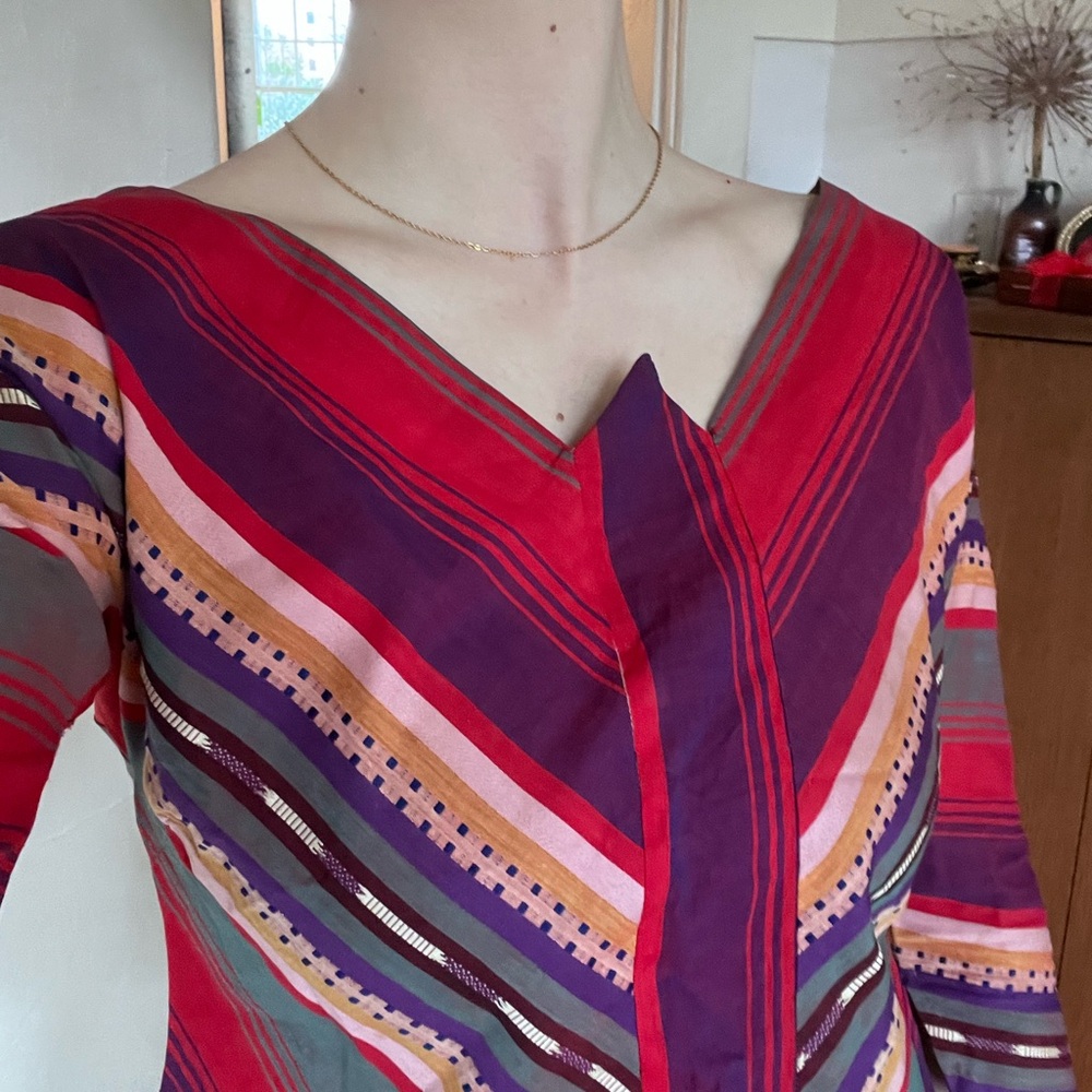 Maximalist Vintage Top With Unique Neckline